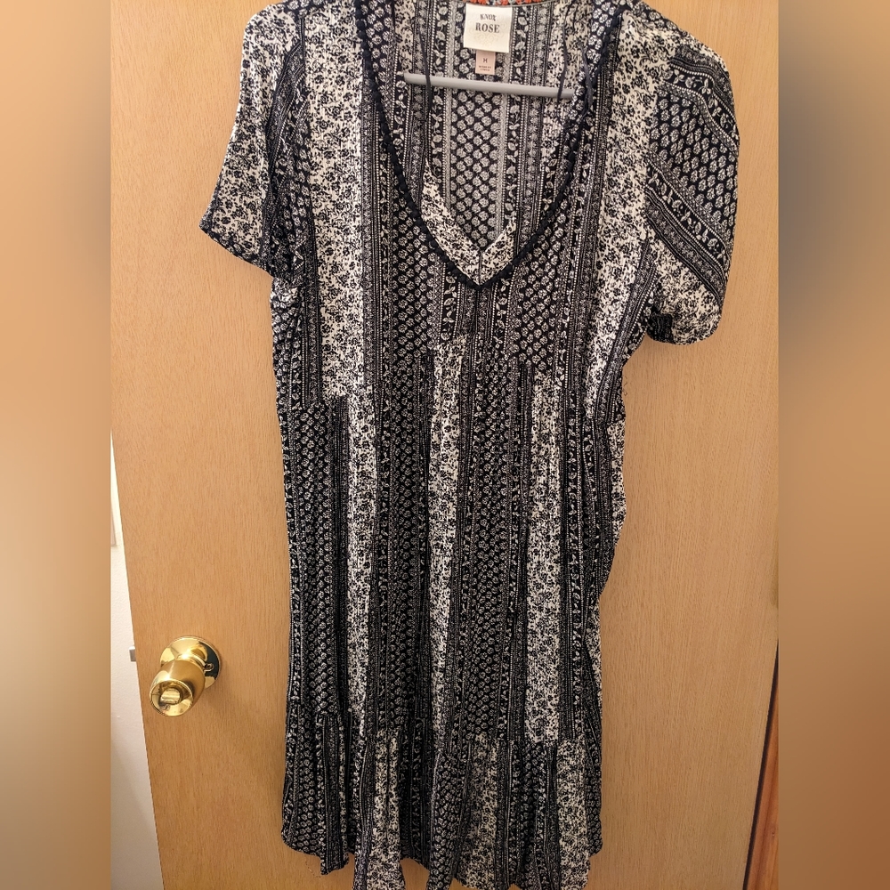 Black and White Floral Dress